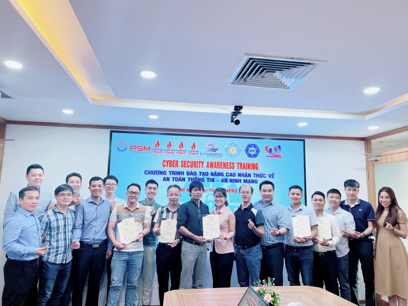 PVT Logistics, Chi nhánh - Trung tâm Thuyền viên PVTrans tổ chức khóa đào tạo về An ninh mạng, bảo mật thông tin & dữ liệu doanh nghiệp cho học viên của các đơn vị và CBNV, Thuyền viên công ty.